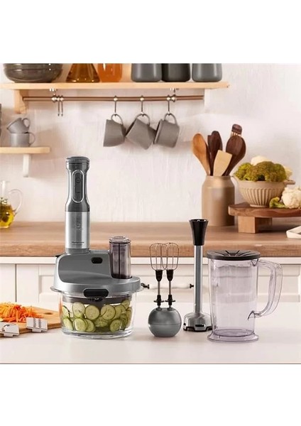 Mastermaid Prosteel 2500W 6 Bıçaklı Uzun Blender Ayaklı Cam Mutfak Robotu, Galaxy Grey fiyatları