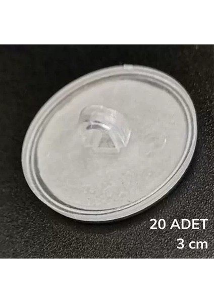 Buffer® 20 Adet Şeffaf Yuvarlak 3 cm Çaplı Güçlü Disk Yapışkanlar fiyatları