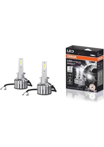 H1 LED Xenon Kit Ledriving Hl BRIGHT%300 Fazla Işık / 4 Yıl Garantili 12V (2 Adet Far Için)
