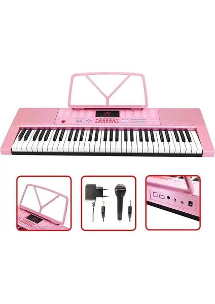 MK-6142 61 Tuşlu Elektroni̇k Org-Pembe