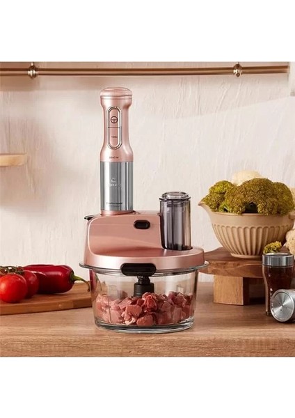 Mastermaid Prosteel 2500W 6 Bıçaklı Uzun Blender Ayaklı Cam Mutfak Robotu, Rosegold fiyatları