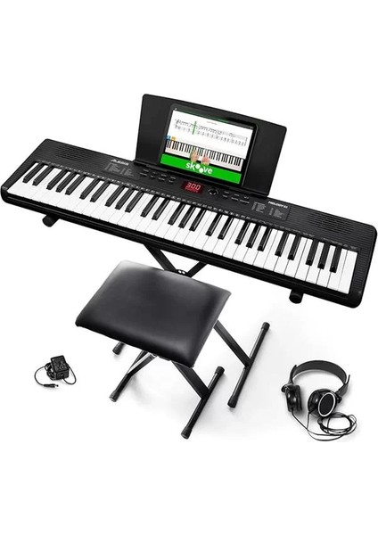 Melody 61 Başlangıç Seviyesi Piyano Klavye 61 Tuş, Hoparlör, Stand, Bank, Kulaklık