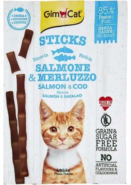 Sticks Somon & Atlantik Morina Tahilsiz Ödül Çubukları 4'lü 20GR fiyatları