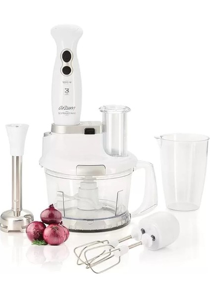 AR1004 Blender Seti, 800ML ve 1.5l Hazne, 1000W, Beyaz fiyatları