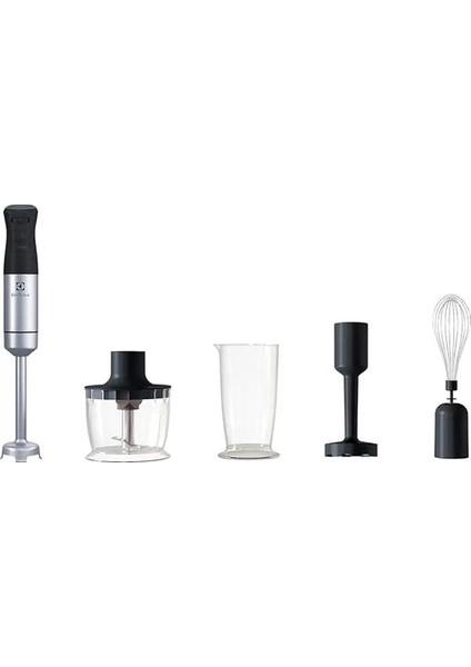 E5HB2-8SS Blender Set, 1000 W, Turbo Fonksiyonlu, Paslanmaz Çelik, Çok Yönlü Aksesuar