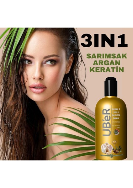 Sarımsak&Vegan Keratin Özlü Şampuan Üçlü Etki 750 ml