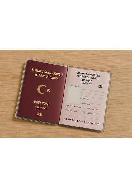 1 Adet Universal Bear Club Baskılı Pasaport Kılıfı Şeffaf Su Geçirmeyen Pvc Pasaport Koruma Kabı fırsatları