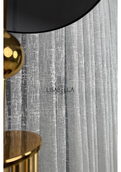 Lines Çizgisel Geometrik Desen Ütü Istemez Tül Perde ( Pilesiz Düz Dikiş ) indirimleri