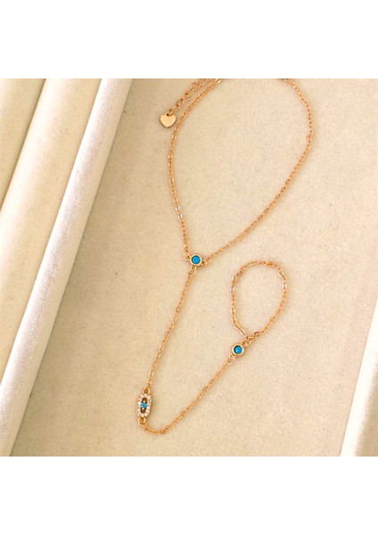 Yuvarlak Mavi Mineli Çelik Şahmeran modelleri