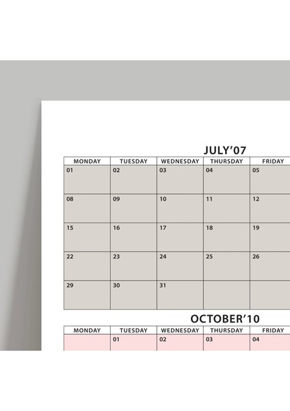 2025 - 2026 Akademik Duvar Takvimi, Temmuz Başlangıçlı, 2025 - 2026 Academic Wall Calendar modelleri