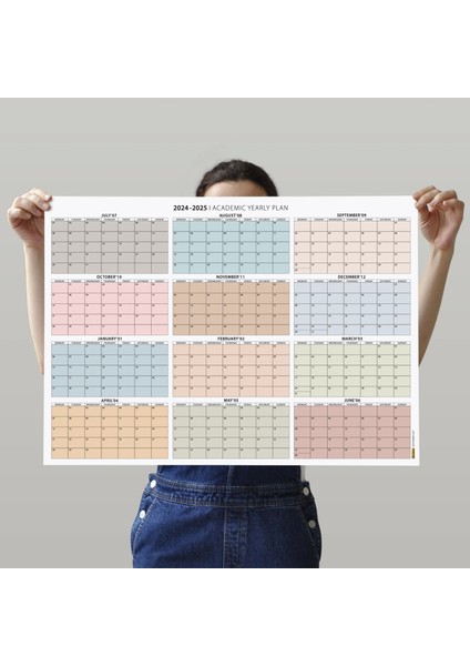 2025 - 2026 Akademik Duvar Takvimi, Temmuz Başlangıçlı, 2025 - 2026 Academic Wall Calendar fırsatları