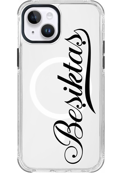 iPhone 12 Uyumlu Beşiktaş El Yazı Magsafe Şeffaf Lisanslı Telefon Kılıfı