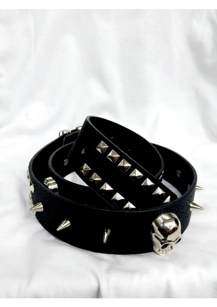 Çivili Gotik Punk Deri Kemer fiyatları