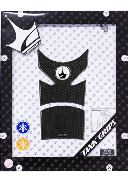 Yamaha MT09 Tracer 2015-2022 ile Uyumlu Kaydırmaz 6d Karbon 10 Parça Tank Pad Seti GC34 fiyatları