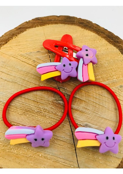 4 Lü Figürlü Renkli Lüks Çıt Çıt Toka