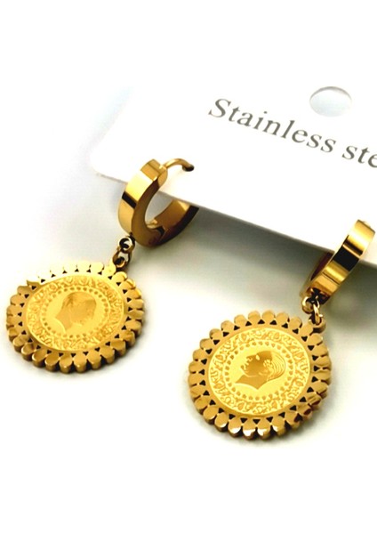 Kararmaz Çelik Lüks Küpe