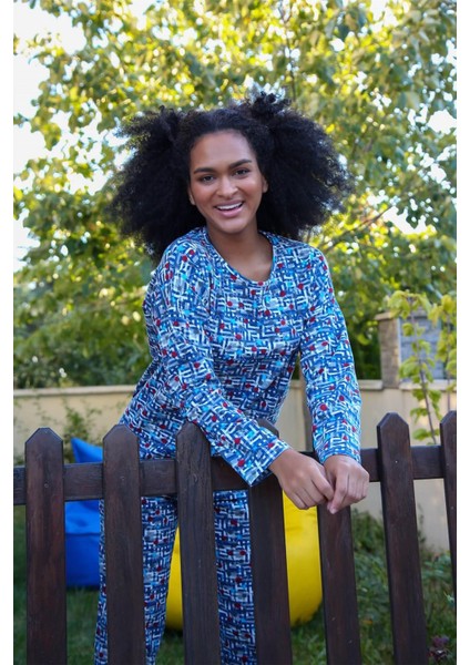 Kadın Penye Bol Paça Pijama Takım 4125 fırsatları