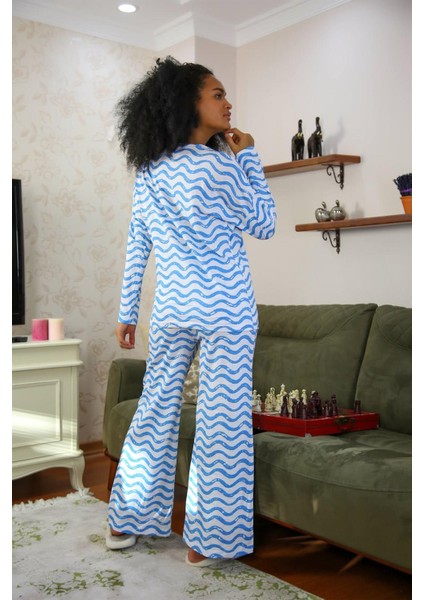 Kadın Penye Bol Paça Pijama Takım 4122 fiyatları