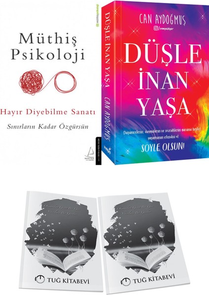 Müthiş Psikoloji Hayır Diyebilme Sanatı ve Düşle Inan Yaşa + Hediyeli