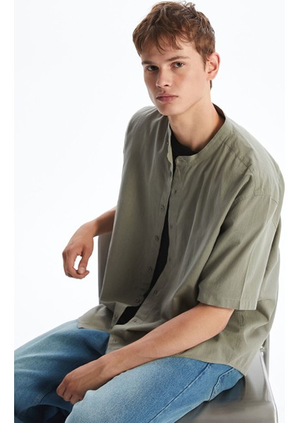 Yeni Sezon Regular Fit Kisa Kollu Erkek Gomlek - S5QO73Z8