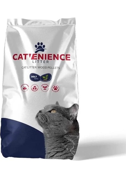 Çam Pelet 15KG (30L) Yavru/yetişkin Kediler ve Küçük Hayvanlar IÇIN%100 Biyobozunur