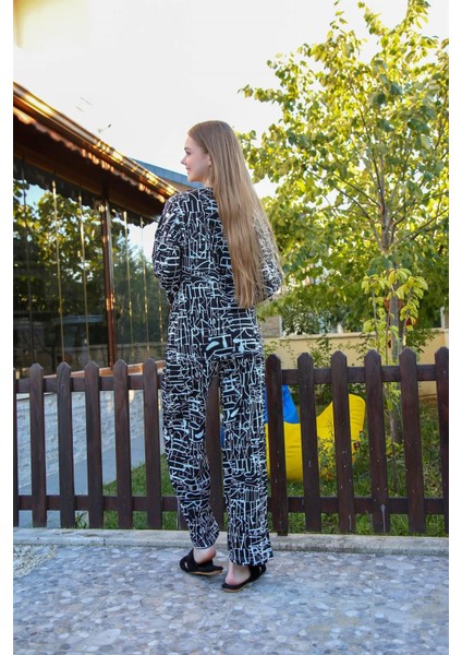 Kadın Penye Bol Paça Pijama Takım 4121 modelleri