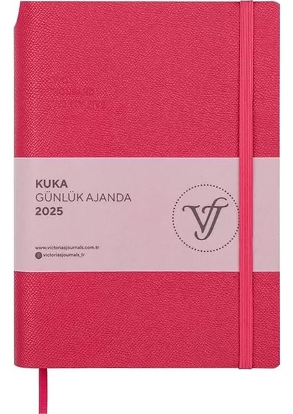 Kuka 2025 Günlük Ajanda A5 (14X21CM) Esnek Kapak Ivory 80GR.