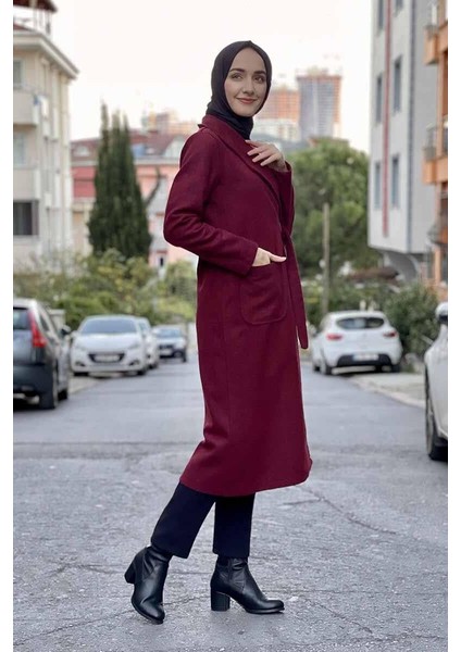 Kaşe Kaban Bordo indirimleri