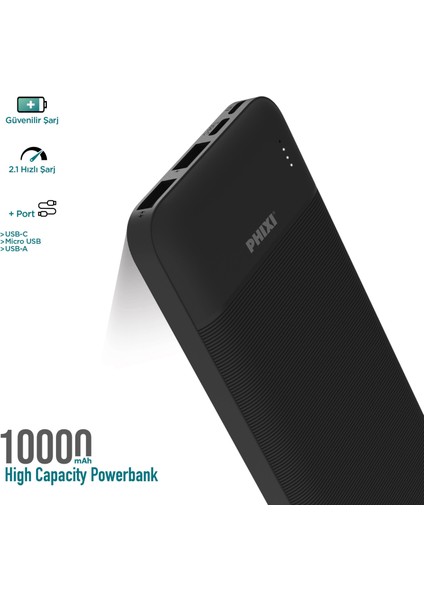 Basic P10 10000MAH 10W- 2 Port LED Gösterge Powerbank fırsatları