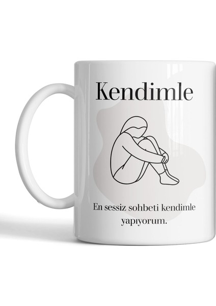 Kendimle Yazılı Psikoloji Temalı Baskılı Kupa – Derin Mesajlı Hediye