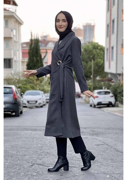 Kaşe Kaban Gri modelleri