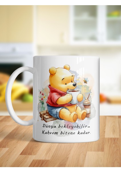 Kahvem Bitene Kadar Winnie Baskılı Mizahi Kupa