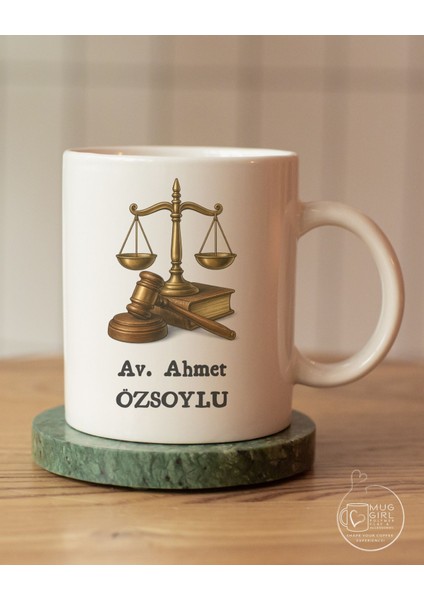 Avukat Kupa Bardak – Kişiye Özel Isimli Baskılı Hukuk Temalı Hediye modelleri