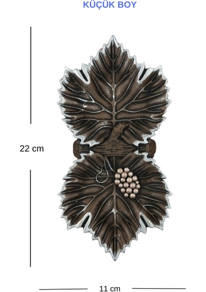 Asma Yaprağı Şıklığı – 3 Lü Set Dekoratif Sunumluk & Çerezlik Tabak (30 x 15 Cm) modelleri