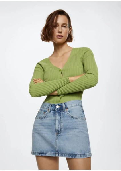Kot Denim Etek Mini