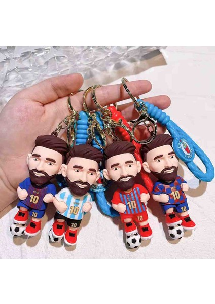 Futbol Efsanesi Yıldız Oyuncu Figür 3D Biblo Anahtarlık Taraftara Özel Hediyelik Aksesuar 1 Adet