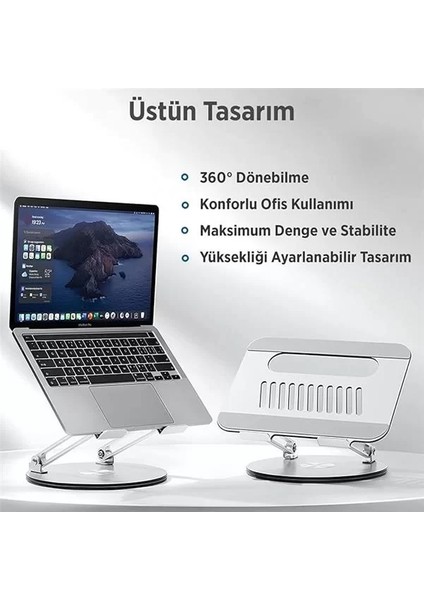 360° Dönebilen Yükseklik Ayarlı Metal Notebook Laptop Standı fiyatları