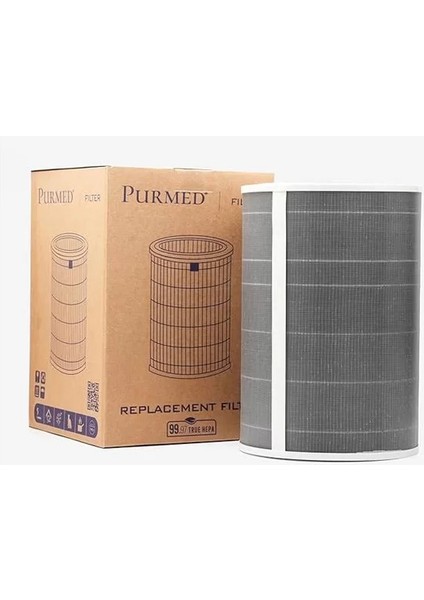 Smart Air Purifier 4 Lite Uyumlu Gri Hepa Filtre | Yüksek Verimli Yedek Filtre |