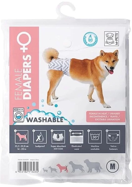 M-Pets Dişi Köpekler Için Yıkanabilir Külot M