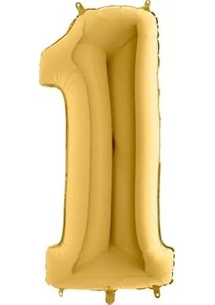 1 Rakamlı 16 Inç Gold Renk Folyo Balon 36 cm (Altın) fiyatları