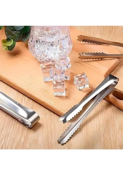 Paslanmaz Çelik Buz Maşası, 15 Cm, Tırtıklı Uçlu, Içecek ve Parti Sunumları fiyatları