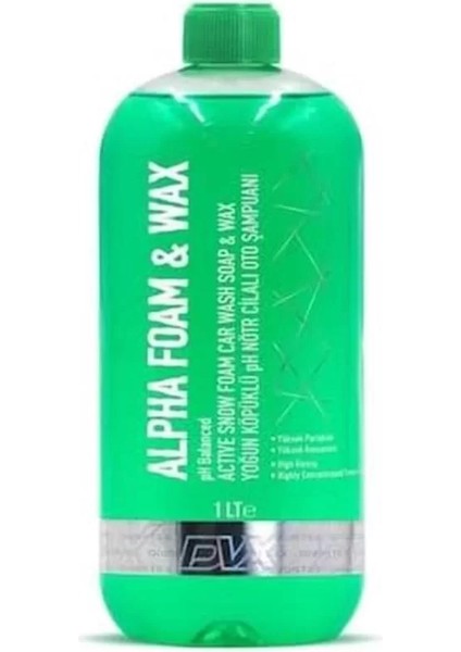 Alpha Foam Ph Nötr Cilalı Oto Şampuanı 1 Lt