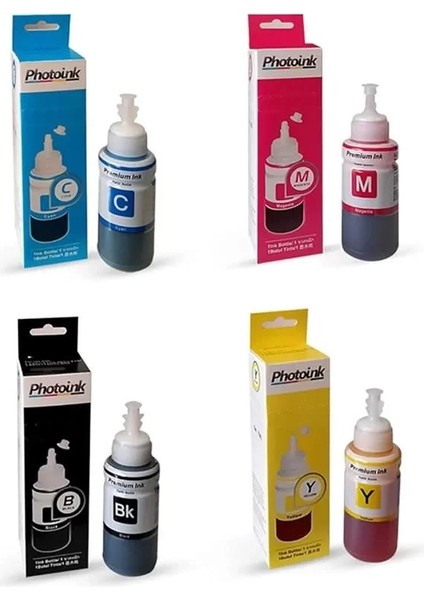Ink 4x70 Ml Plus L Serisi Mürekkep, Epson Uyumlu 4 Renk Takim -