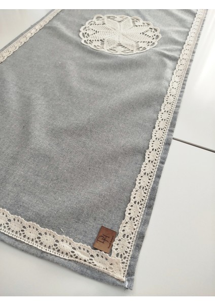Naturel Organik El Işi Nakışlı Otantik Yumuşak %100 Pamuklu Keten Güpürlü Runner 45X115 cm fiyatları