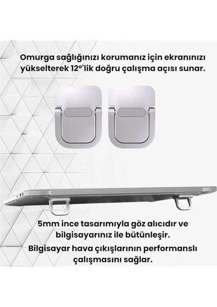 2 Adet Yapışkanlı Katlanılabilir Laptop Standı Portatif Macbook Bilgisayar Laptop Stand Ayagi fiyatları
