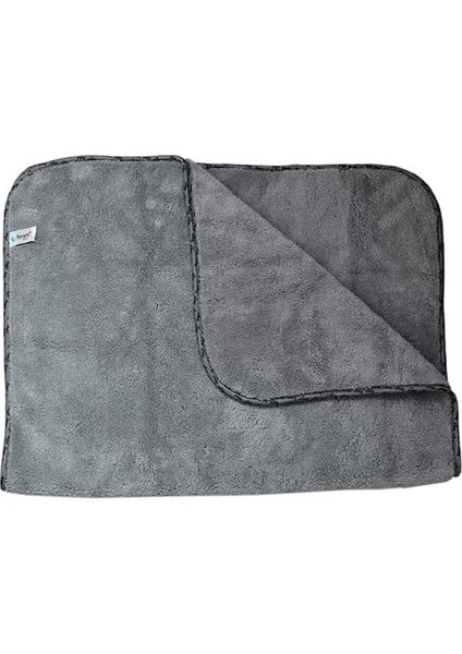 2316 Mikrofiber Peluş Oto Kurulama ve Temizlik Bezi Büyük Boy 60X90 Cm. Gri̇