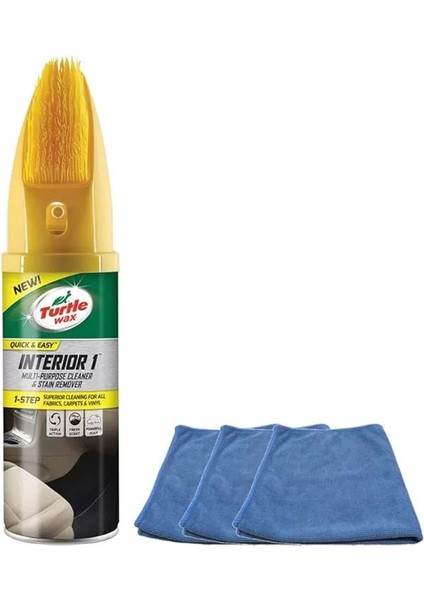 Fırçalı Koltuk, Döşeme ve Halı Temizleyici 400 Ml, Mikrofiber Bez 3 Adet
