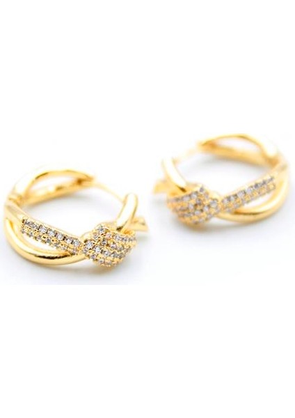 Taşlı Halka Küpe - Altın fiyatları