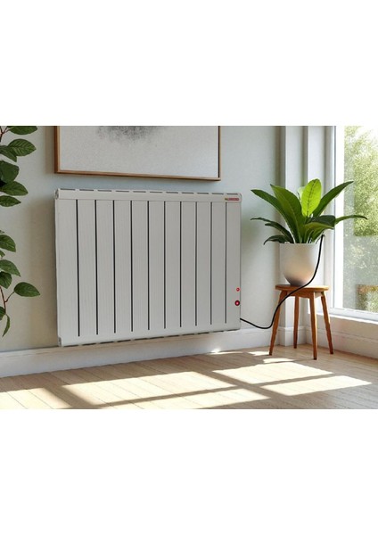 Hizmetterm Alüminyum Elektrikli Radyatör 600 Watt 60C Termostatlı 50 x 80 cm