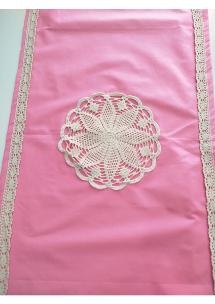 Otantik Ortası El Işli Yumuşak %100 Pamuklu Güpürlü Runner 45X115 cm modelleri